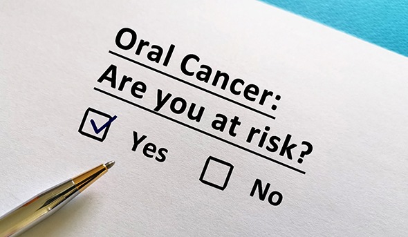 Form asking about risk of oral cancer