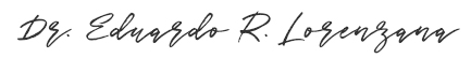 Signature of San Antonio periodontist Eduardo Lorenzana D D S